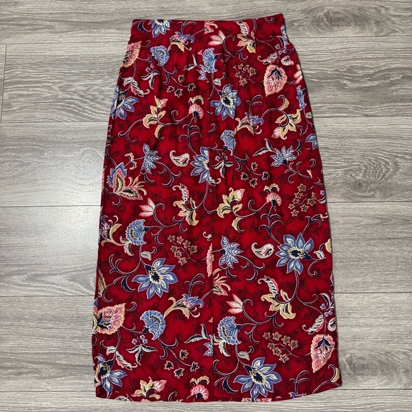 Vintage Stonebridge Women Floral Summer Bohemian Wrap Skirt Sz 8 MISSING BUTTON - Picture 13 of 15